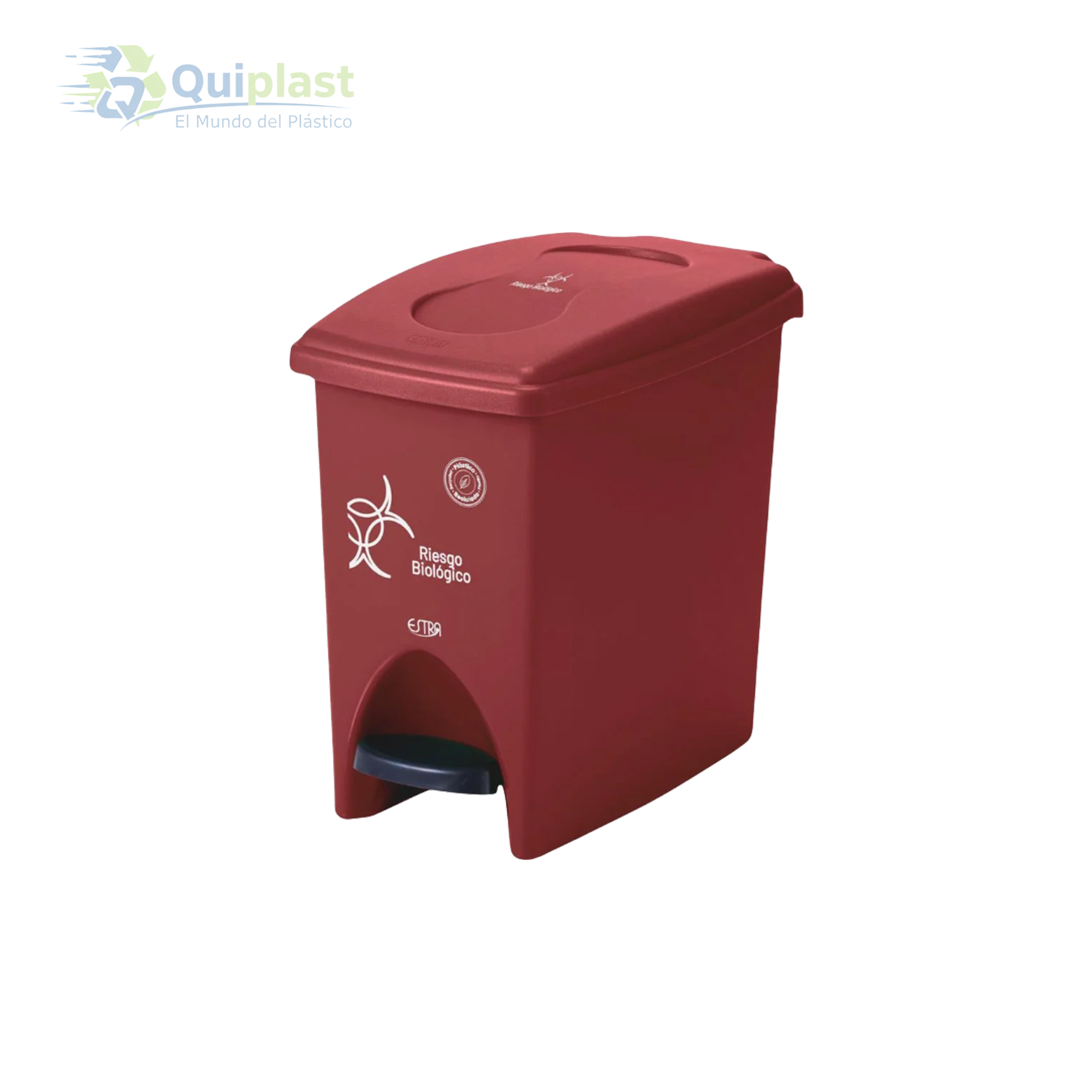 Basurero 10 lt con pedal para manejo higiénico de residuos.