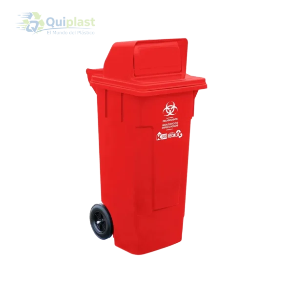 Basurero 132 lt con ruedas