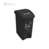 Basurero de 35 litros vaiven color negro reciclaje, consultorios