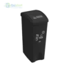 Basurero de 53 litros vaiven color negro reciclaje, consultorios