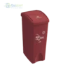 Basurero de 53 litros vaiven color rojo reciclaje, consultorios
