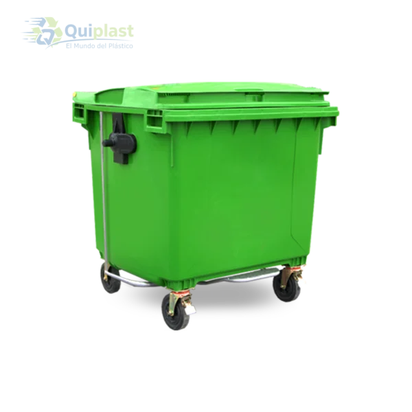 Contenedor Industrial 1100 Litros con Ruedas y Pedal