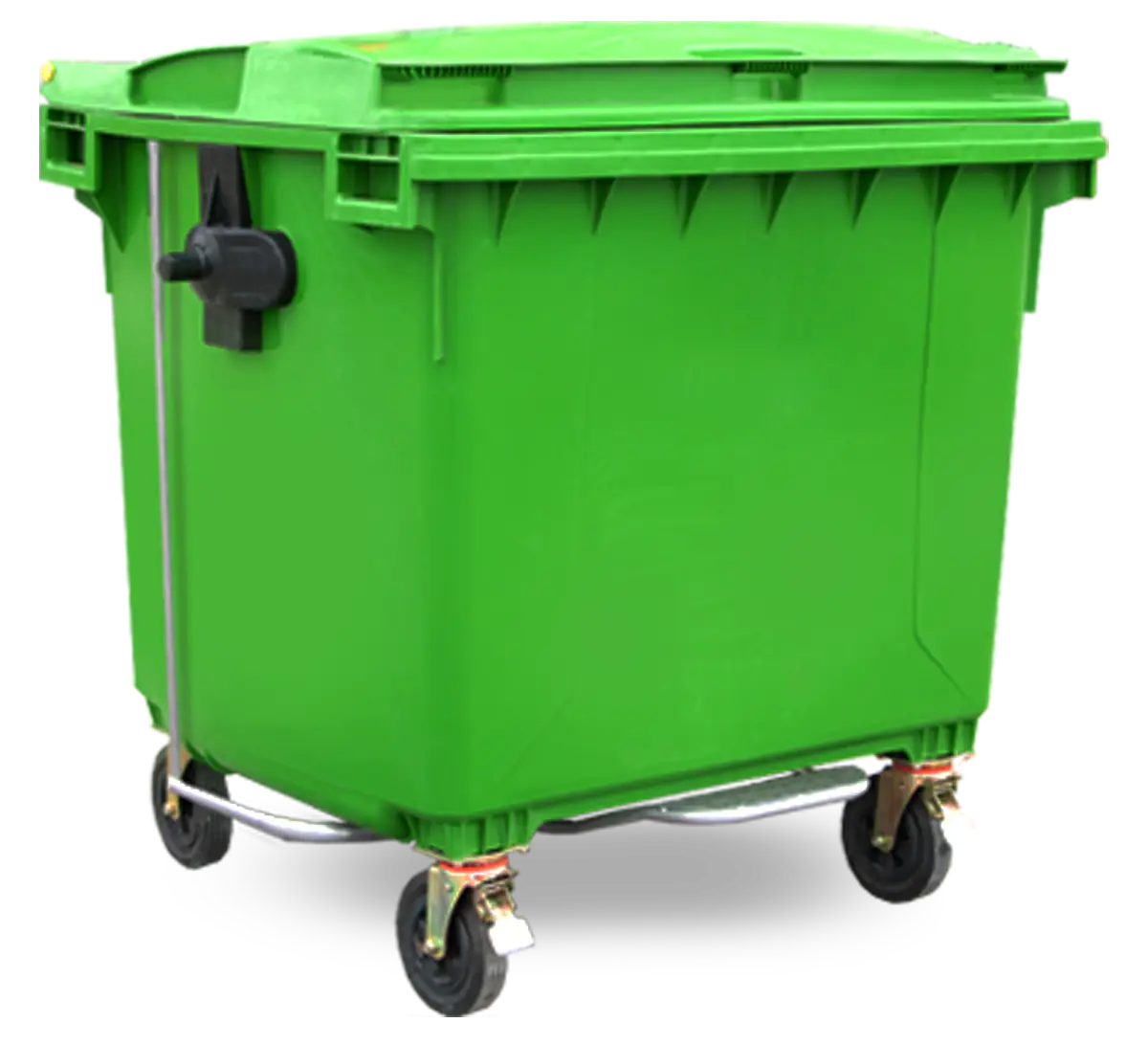 Contenedores plásticos institucionales de 660 y 1100 litros con ruedas para residuos