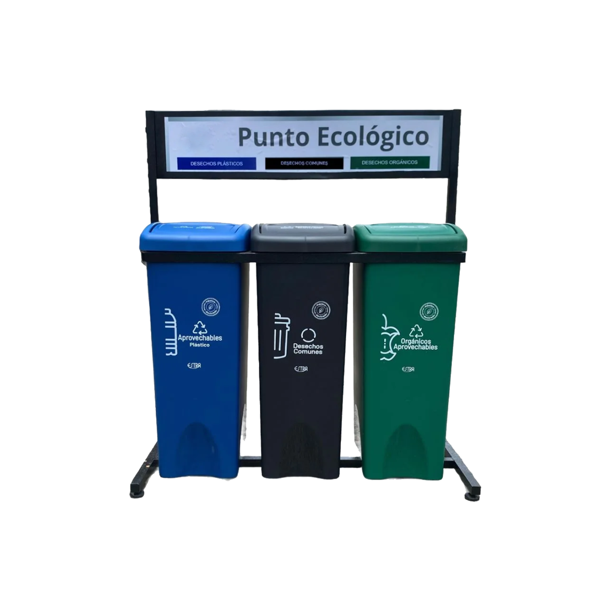 Punto ecológico de 53 litros para separación de residuos