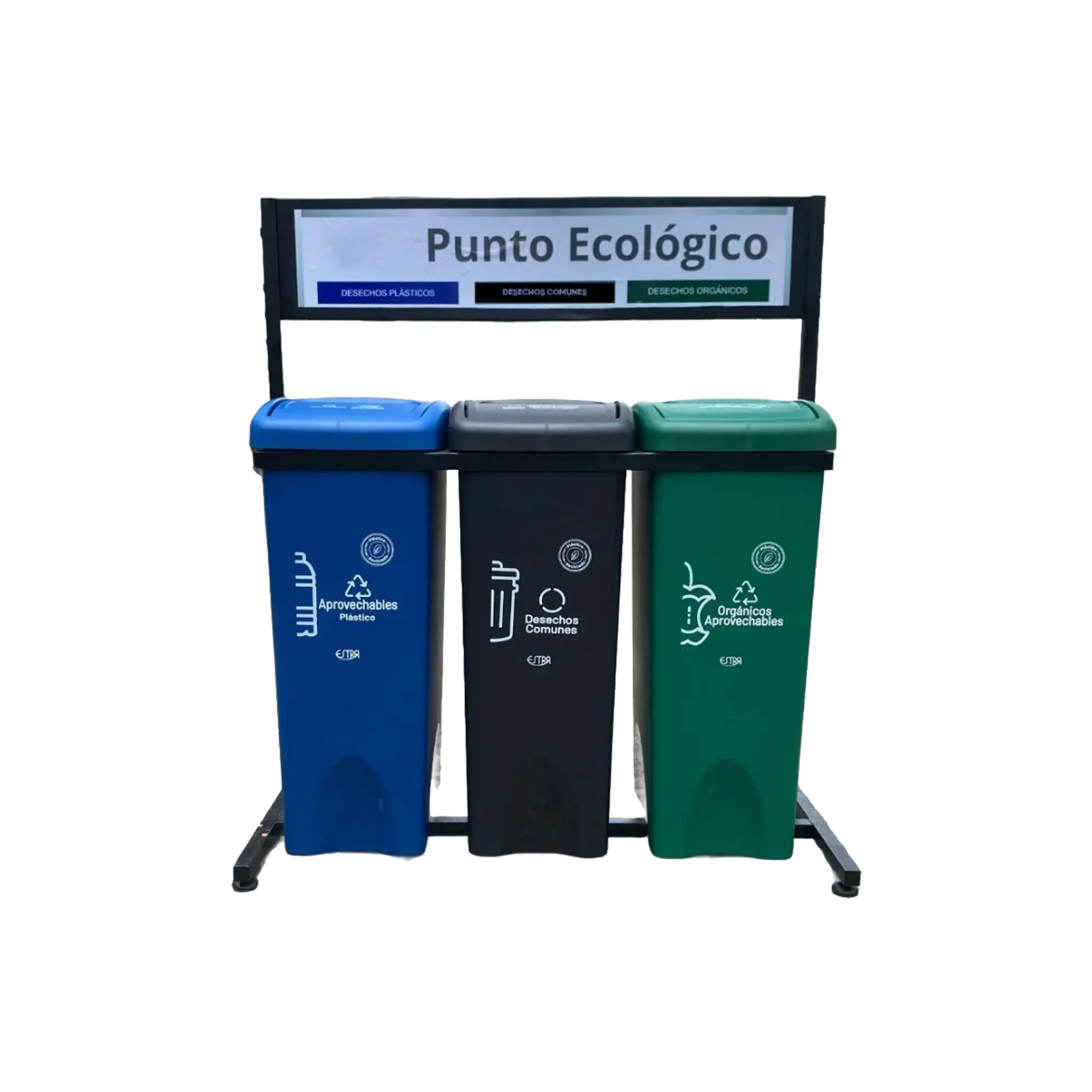 Punto ecológico de 53 litros para separación de residuos